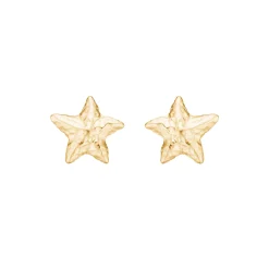 Starfish Lustre øreringe 5 mm, forgyldt sølv