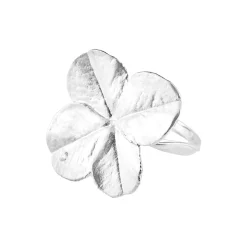 Statement Firkløver ring, sølv