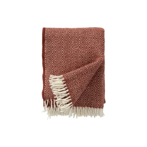 Stella uld plaid, rust