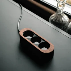 Stikdåse, olieret valnød/sort