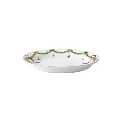 Stjerne Riflet Jul fad ovalt 34 cm