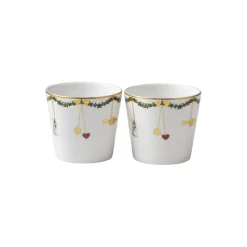 Stjerne Riflet Jul serveringskop 30 cl, 2 stk