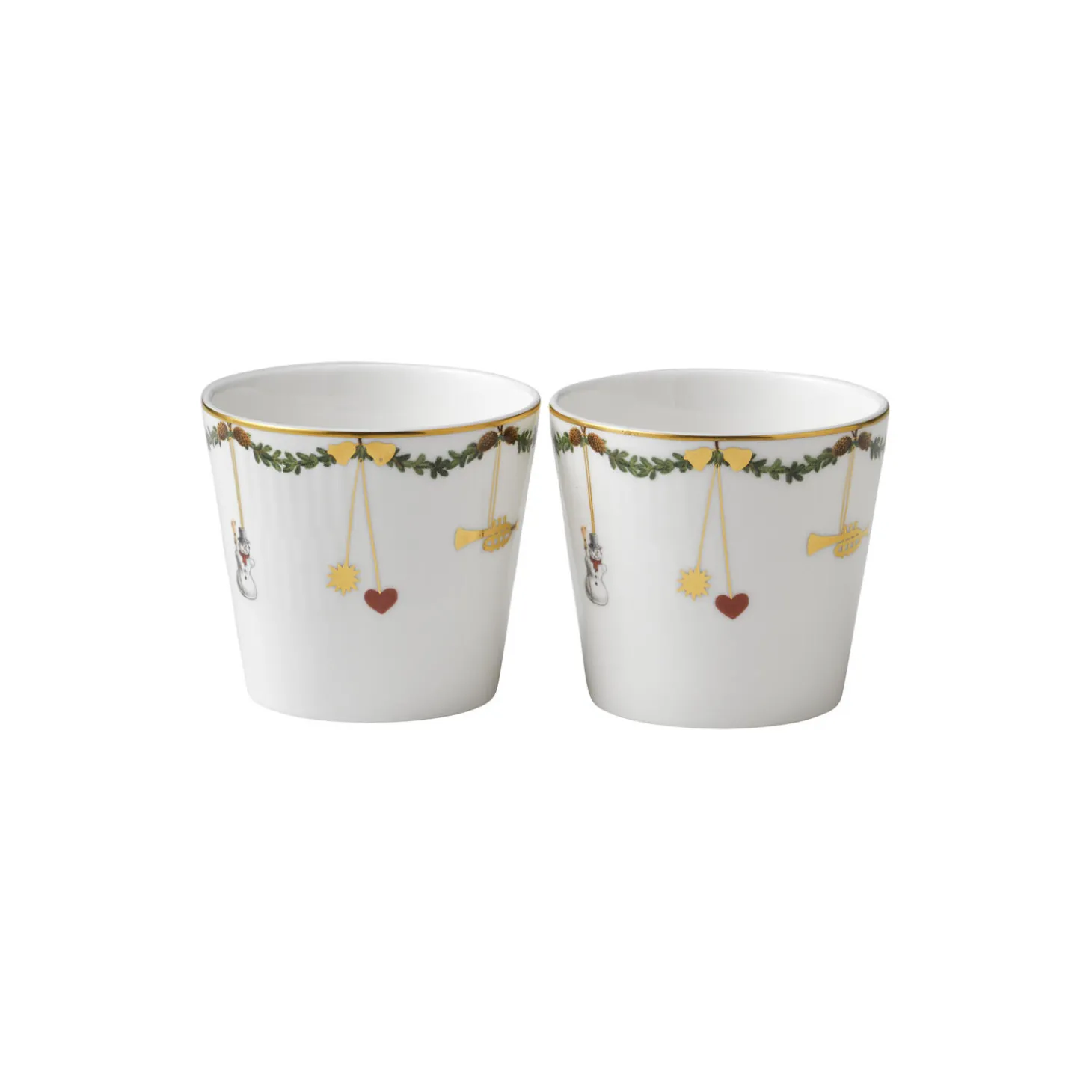 Stjerne Riflet Jul serveringskop 30 cl, 2 stk