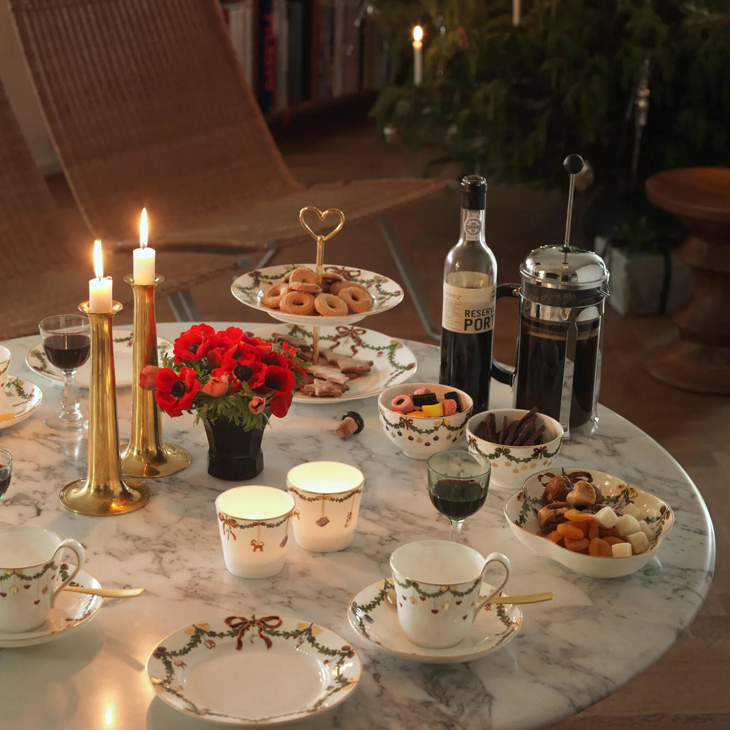 Stjerne Riflet Jul serveringskop 30 cl, 2 stk