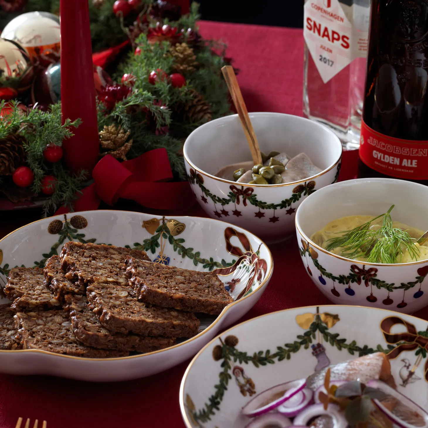 Stjerne Riflet Jul skål 30 cl, 2 stk