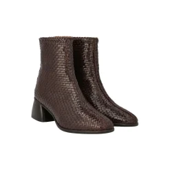 Støvlet, dark brown braid
