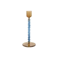 Styles glaslysestage, blue/amber