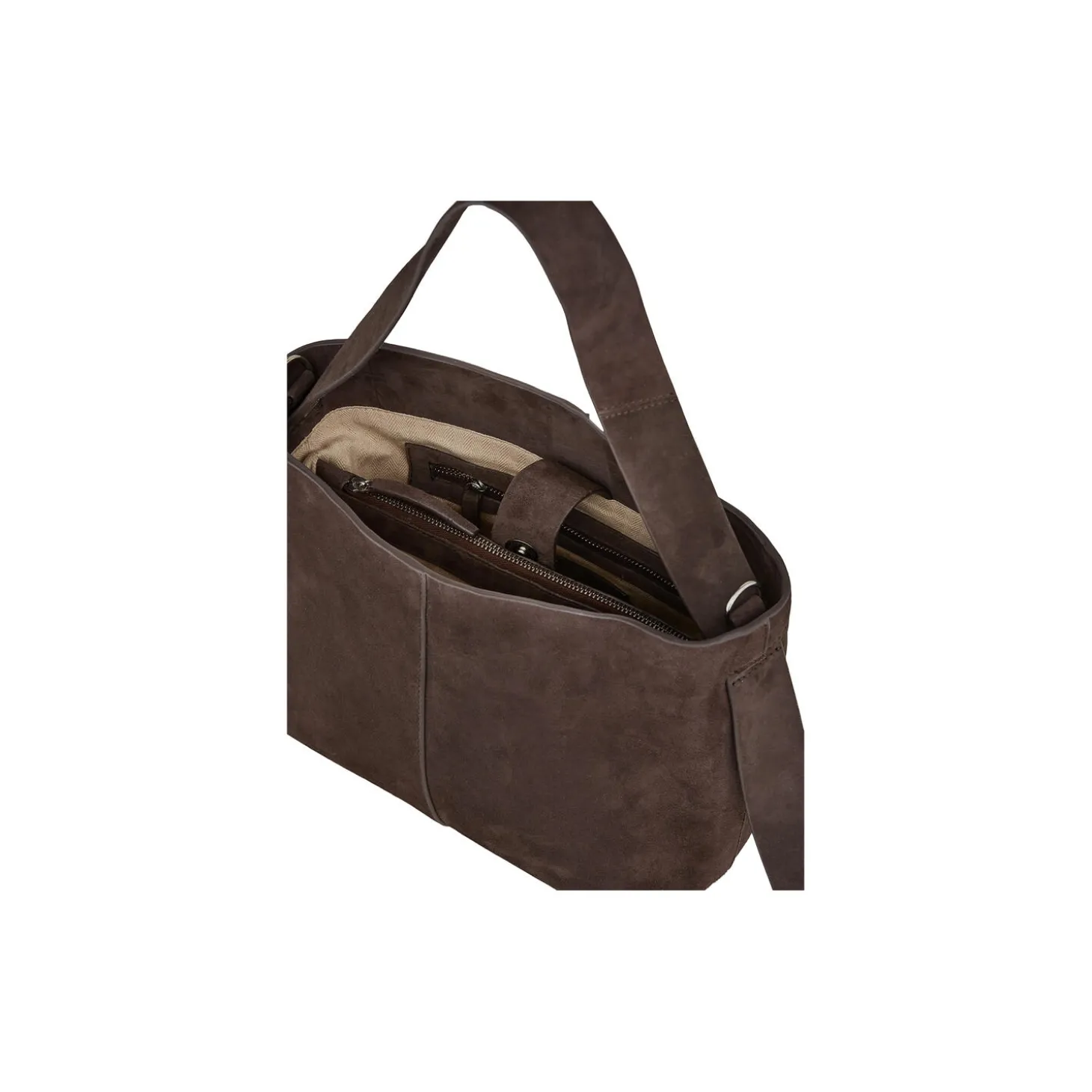 Suede Fraya Small Bag, hot fudge brown