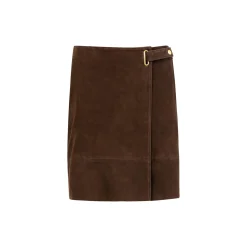 Suede skirt, warm brown