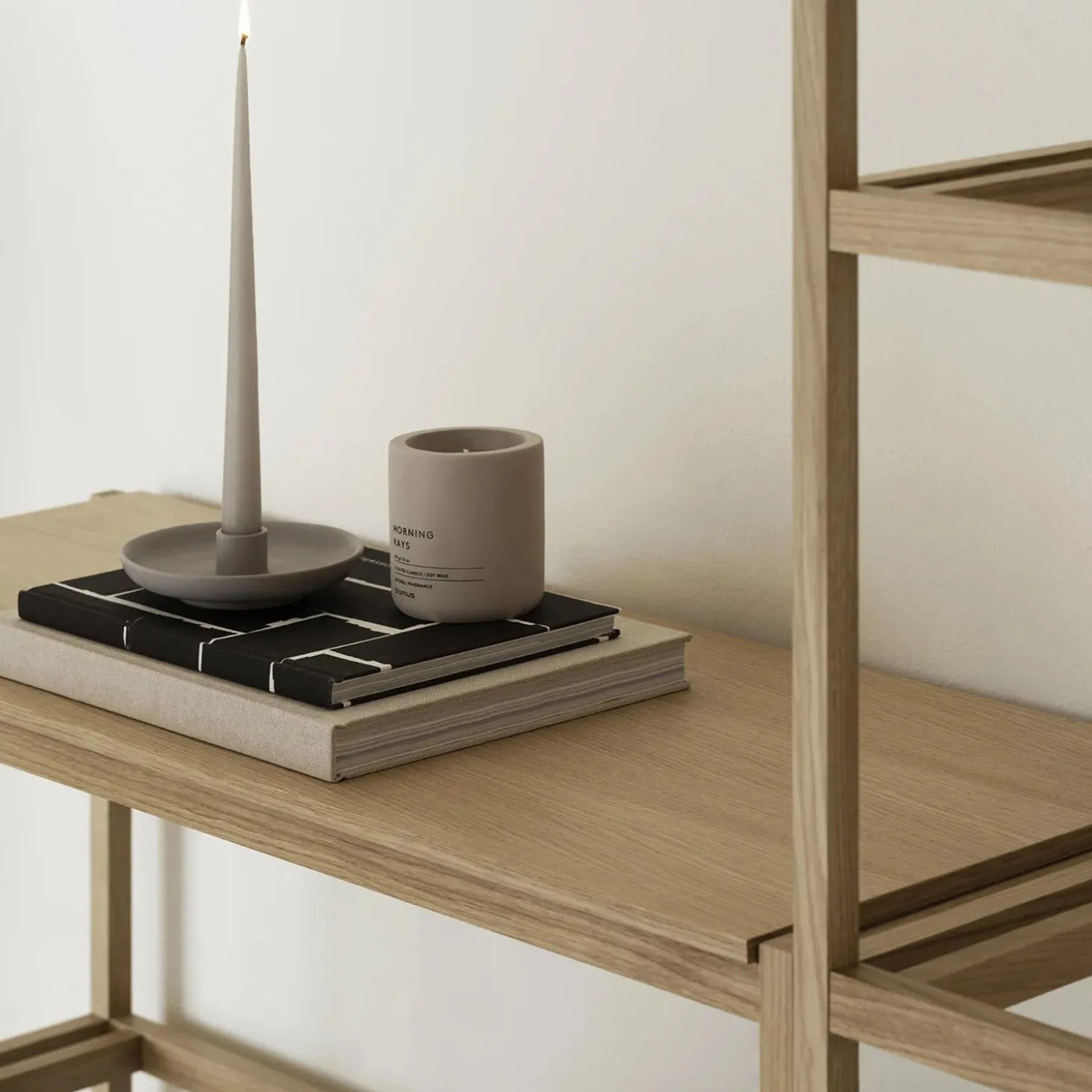 SUKOYA Wooden Shelf Large, natural lacquered