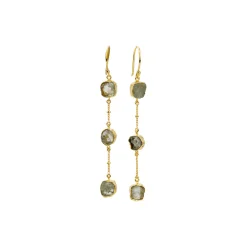 Sun Glitter Earrings, aquamarine