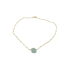 Sun Glitter Necklace, aquamarine