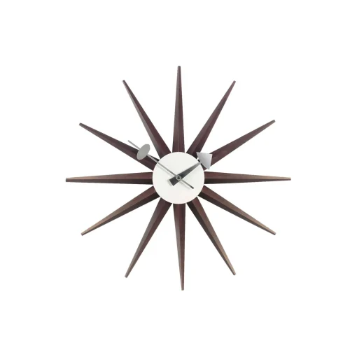 Sunburst vægur, walnut