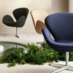 Svanen™ 3320 loungestol, black/blue 0798