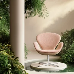 Svanen™ 3320 loungestol med keder Choice 2024, creme/brown 0428/chestnut