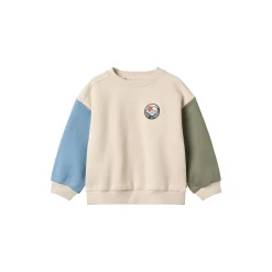 Sweatshirt L/S badge Elliot, offwhite
