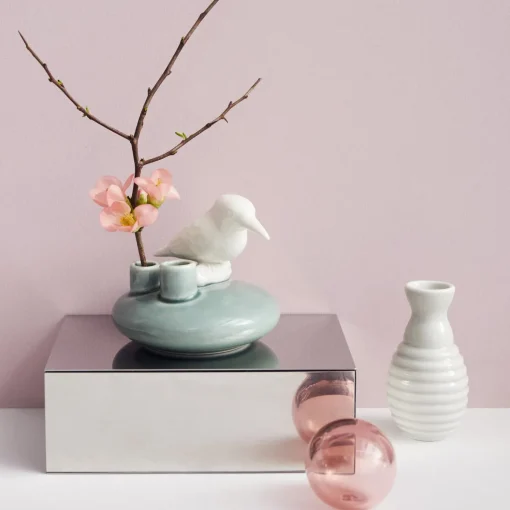 Sweet Stories Kingfisher vase, peacock
