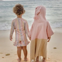 Swim T-shirt L/S Zip Ada, 1234 multi rainbow