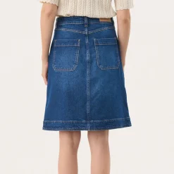 TammiePW Skirt, medium dark blue denim