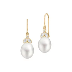 Tasha Earrings, gold/freshwater pearls