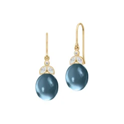 Tasha Earrings, gold/london blue