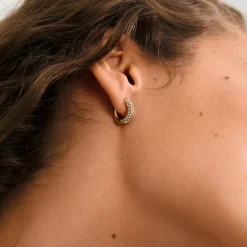 TATUM hoops Small, guldbelagt