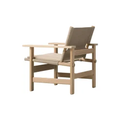 The Canvas Chair loungestol med hynde, sæbebehandlet eg/kanvas