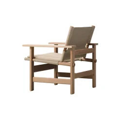 The Canvas Chair loungestol med hynde, olieret eg/kanvas