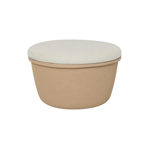 The Pouf, terracotta/ivory