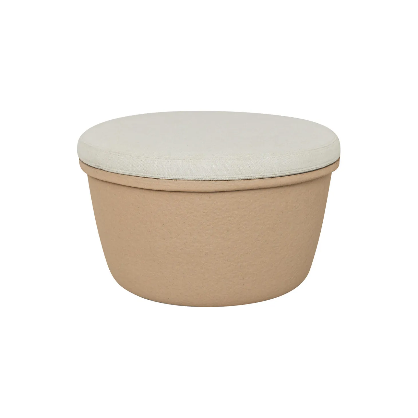 The Pouf, terracotta/ivory