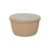 The Pouf, terracotta/taupe