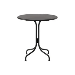 Thorvald SC96 Outdoor Café Table Round, warm black