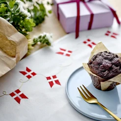 Tillykke dækkeserviet, white