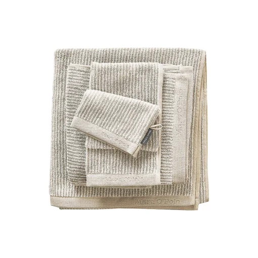 Timeless Tone Stripe håndklæde, beige/white