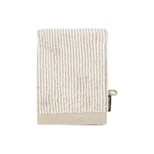 Timeless Tone Stripe håndklæde, beige/white