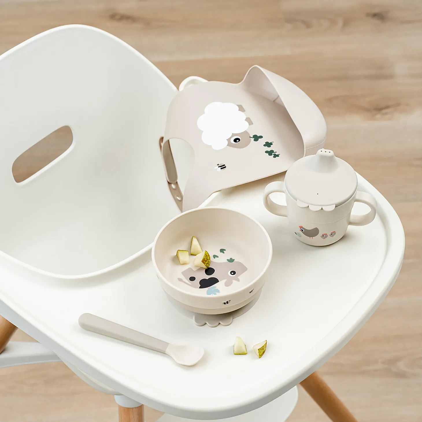 Tiny Farm foodie første spisesæt m/sugekop, sand