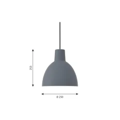 Toldbod 250 pendel, blågrå