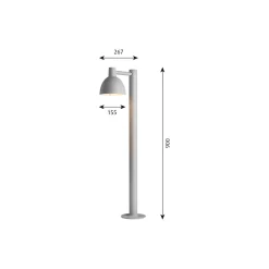 Toldbod 155 pullert, aluminium texture