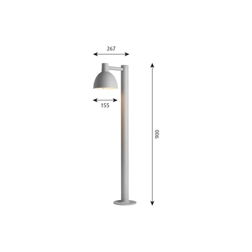 Toldbod 155 pullert, aluminium texture