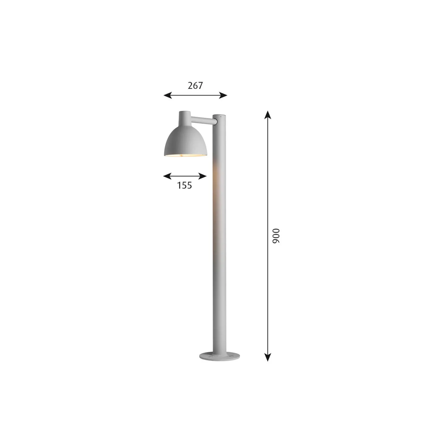 Toldbod 155 pullert, aluminium texture