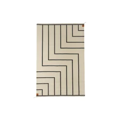 Tæppe VK-1, hvid/sort