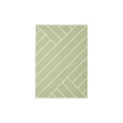 Tæppe VK-2, oliven/hvid