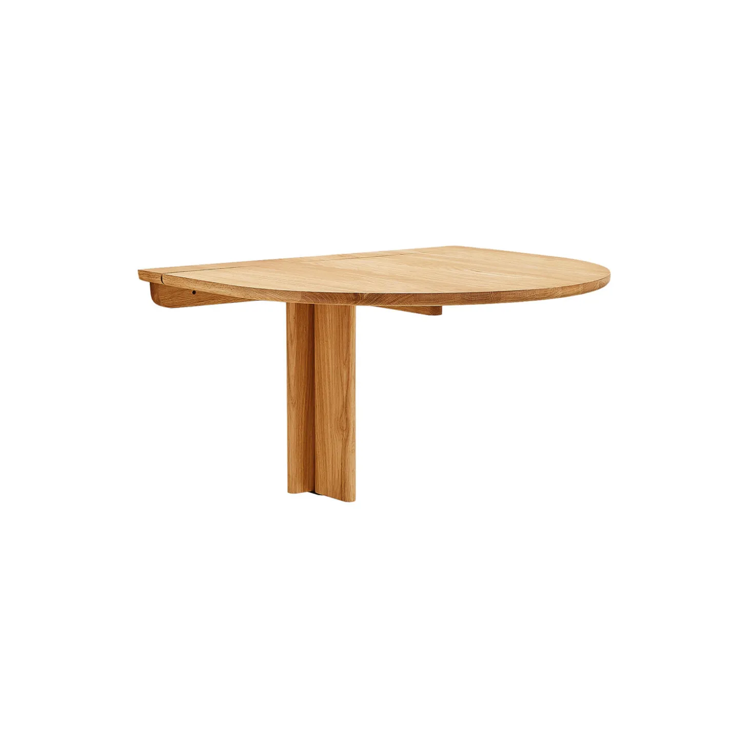 Trefoil Folding Wall Table, oak