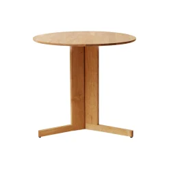 Trefoil Round Table, oiled oak