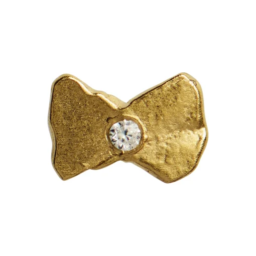 Tres Petit Bow Earring Single, gold