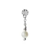 Tres Petit Etoile Earring With Pearl Single, silver
