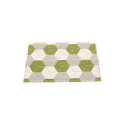 Trip gulvløber, olive/linen/vanilla