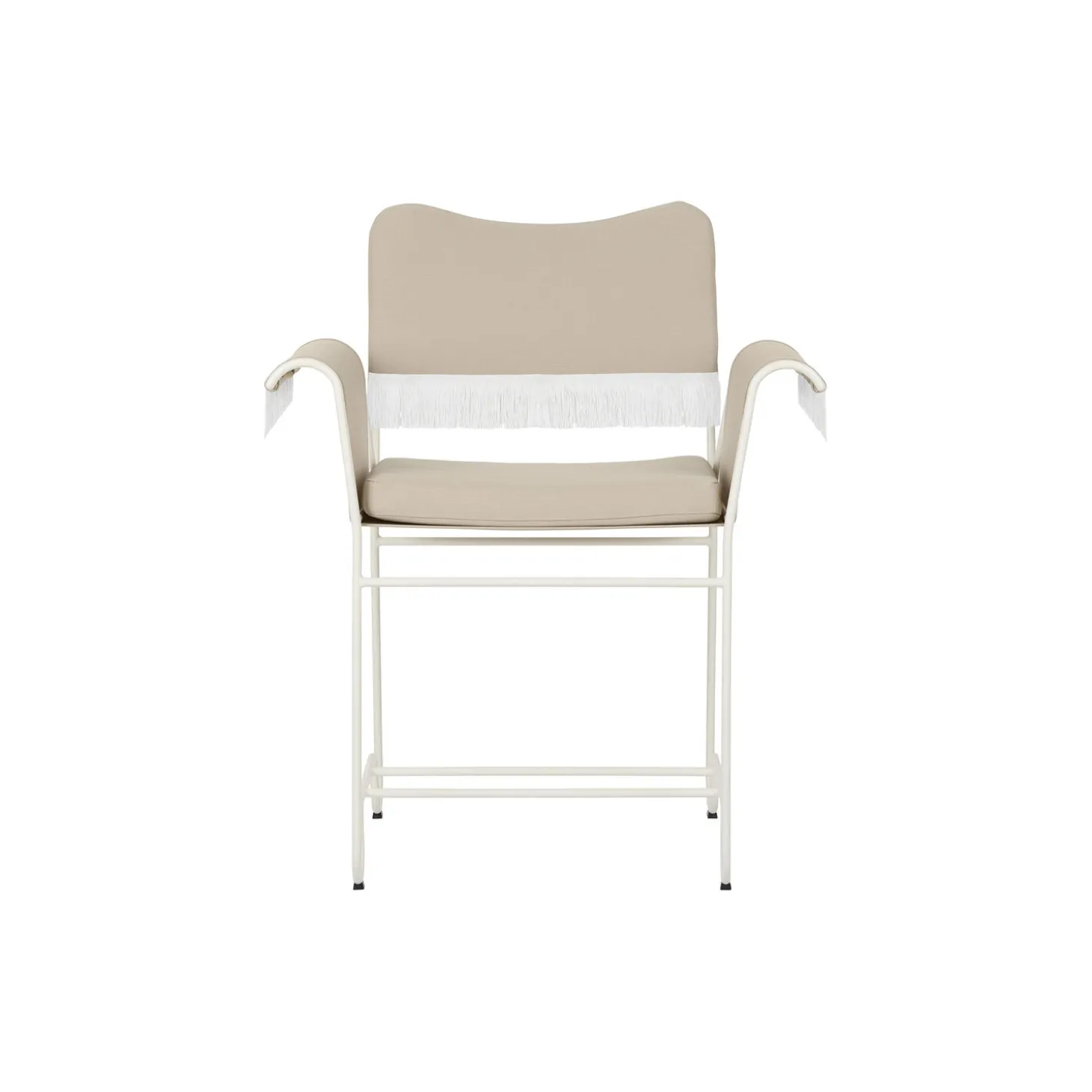 Tropique Dining Chair with Fringes, Udine Limonta 12/classic white