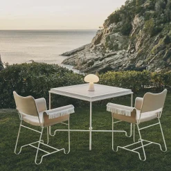 Tropique Dining Chair with Fringes, Leslie Limonta 12/classic white semi matt