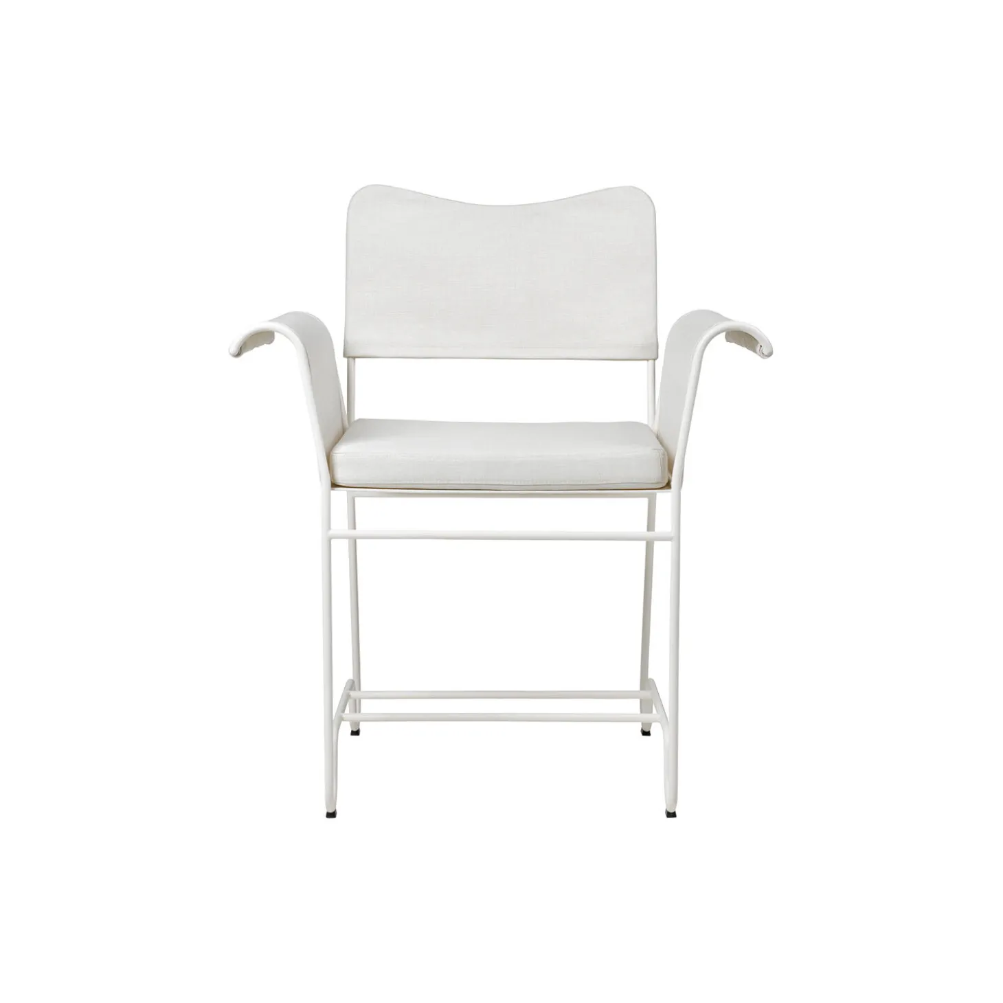Tropique Dining Chair without Fringes, Leslie Limonta 06/classic white semi matt
